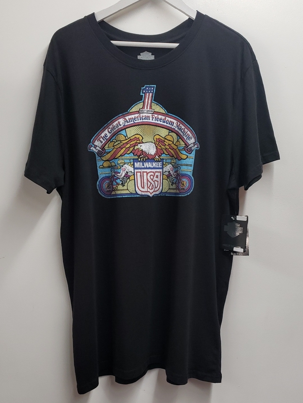 Harley Davidson The Freedom Machine Milwaukee Graphic T Shirt Men's 2XL NWT